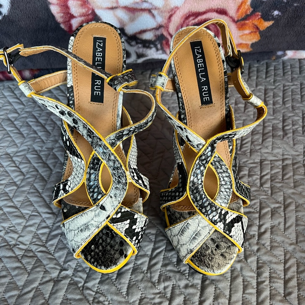 Snake-print Platform Heel